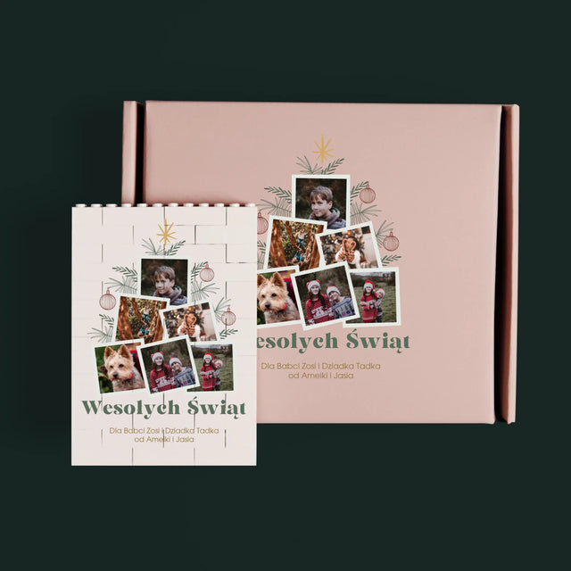 Fotokolaż: Choinka - Klocki LEGO z Nadrukiem