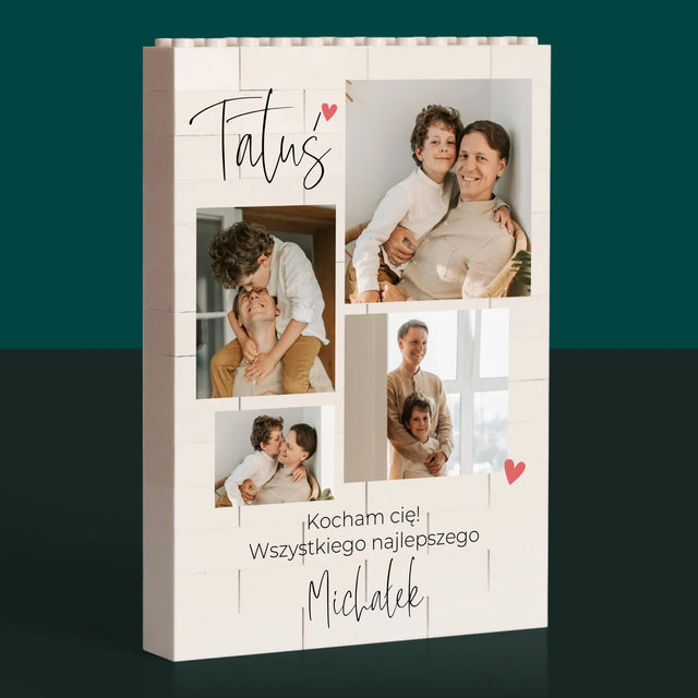 Fotokolaż: Tatusiu Kocham Cię - Klocki LEGO z Nadrukiem