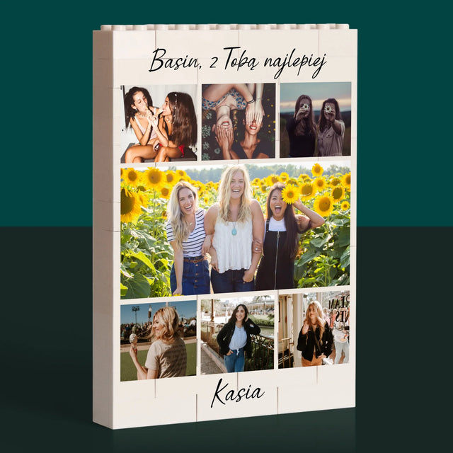 Fotokolaż: Najlepsza Przyjaciółka - Klocki LEGO z Nadrukiem