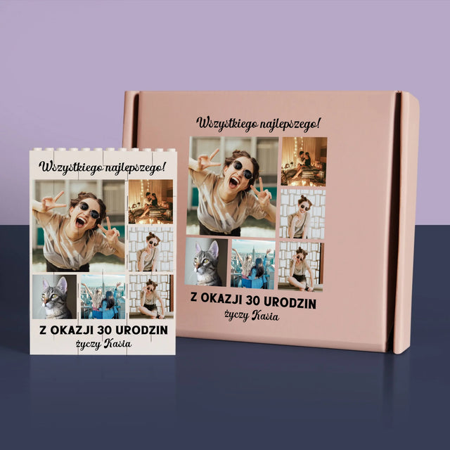 Fotokolaż: Urodzinowy - Klocki LEGO z Nadrukiem