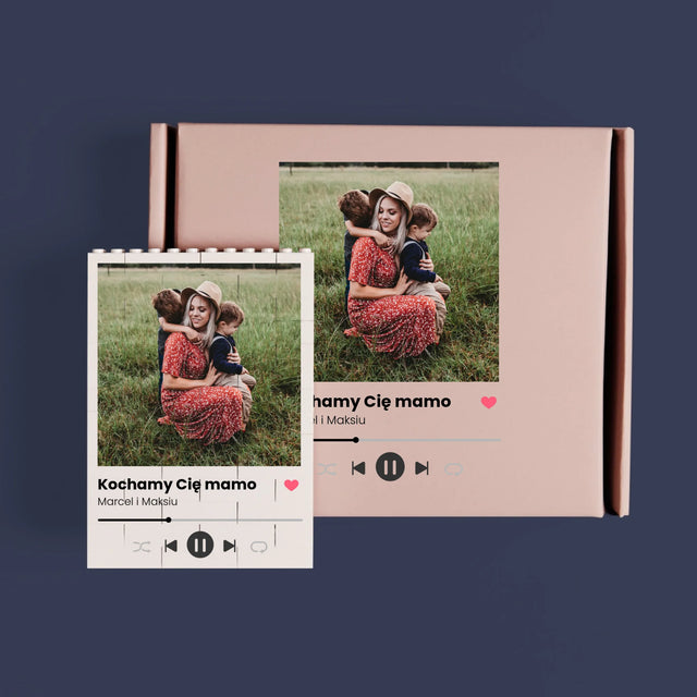 Zdjęcie i Podpis: Kochamy Cię Mamo - Klocki LEGO z Nadrukiem