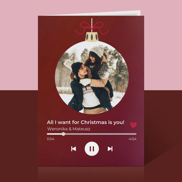 Zdjęcie I Podpis: Świąteczna Piosenka Spotify - Kartka z Życzeniami