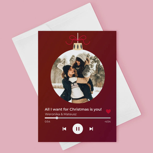 Zdjęcie I Podpis: Świąteczna Piosenka Spotify - Kartka z Życzeniami