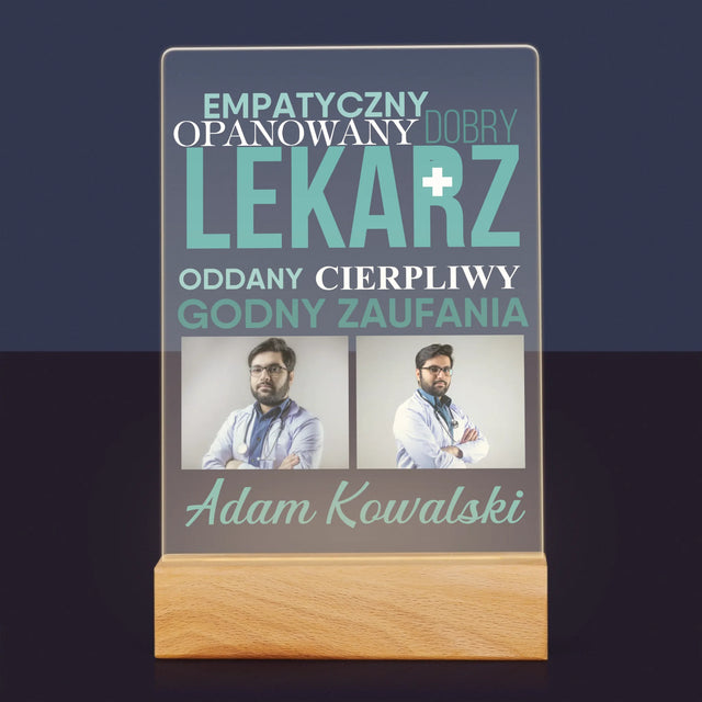 Fotokolaż: Lekarz Cechy - Wydruk Na Szkle Akrylowym