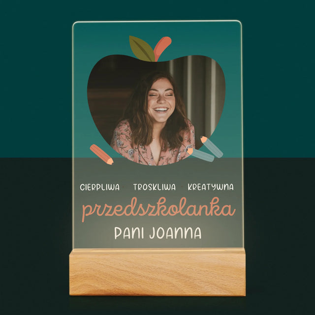 Zdjęcie i Podpis: Przedszkolanka - Wydruk Na Szkle Akrylowym