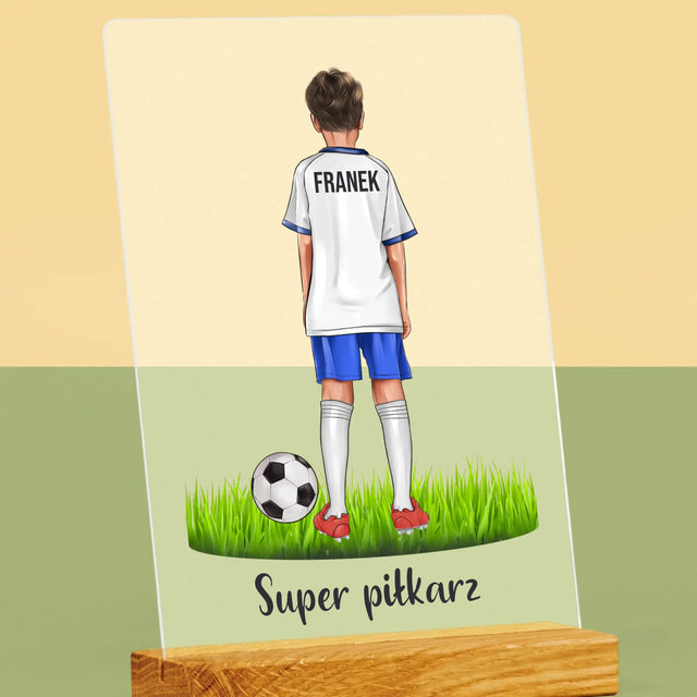 Kreator Postaci: Mały Piłkarz - Wydruk Na Szkle Akrylowym