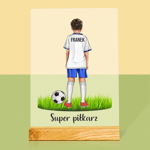 Kreator Postaci: Mały Piłkarz - Wydruk Na Szkle Akrylowym