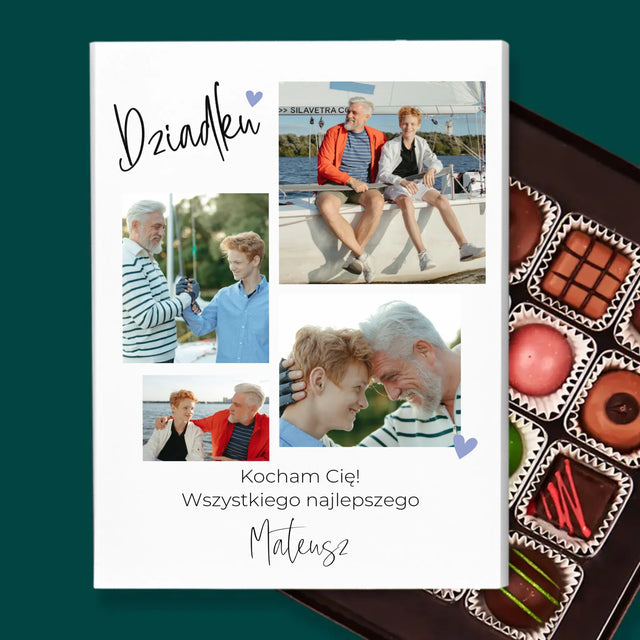 Fotokolaż: Dziadku Kocham Cię - Praliny z Nadrukiem