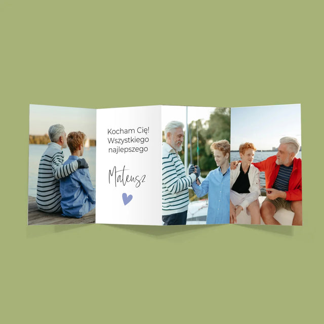 Fotokolaż: Dziadku Kocham Cię - Duża Harmonijka Ze Zdjęć