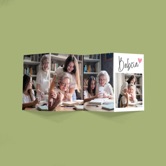 Fotokolaż: Babciu Kocham Cię - Duża Harmonijka Ze Zdjęć