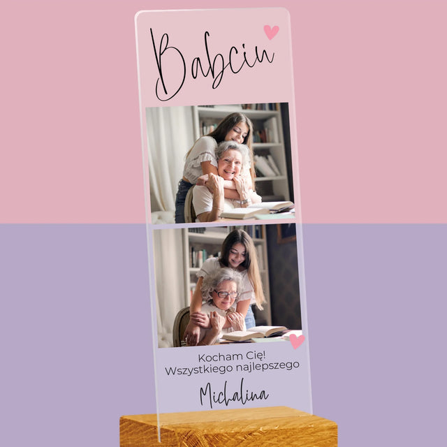Fotokolaż: Babciu Kocham Cię - Zdjęcie Na Szkle Akrylowym Fotobudka