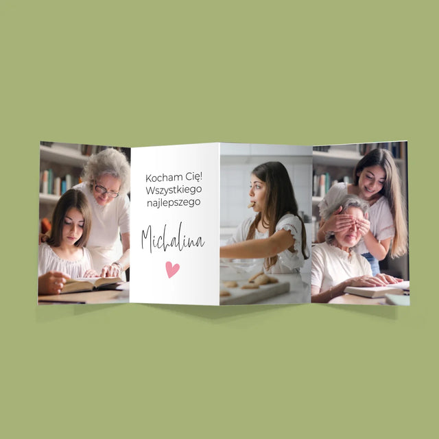 Fotokolaż: Babciu Kocham Cię - Duża Harmonijka Ze Zdjęć