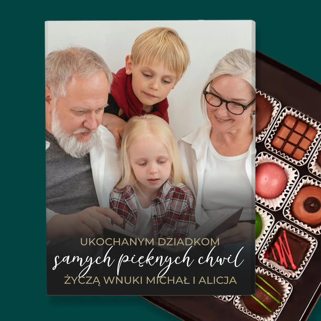 Zdjęcie i Podpis: Ukochanym Dziadkom - Praliny z Nadrukiem