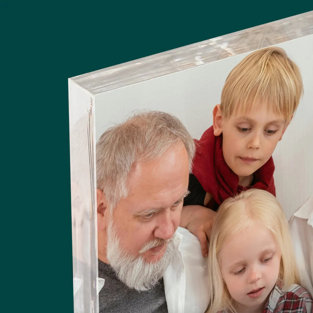Zdjęcie i Podpis: Ukochanym Dziadkom - Blok Akrylowy z Nadrukiem