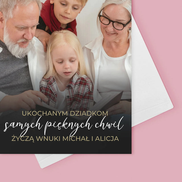 Zdjęcie i Podpis: Ukochanym Dziadkom - Kartka z Życzeniami