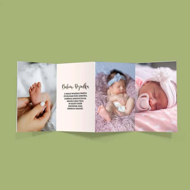 Zdjęcie i Podpis: Pierwszy Dzień Babci i Dziadka - Duża Harmonijka Ze Zdjęć