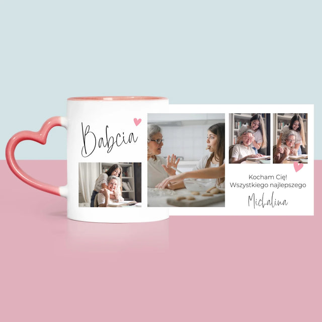 Fotokolaż: Babciu Kocham Cię - Kubek z Nadrukiem