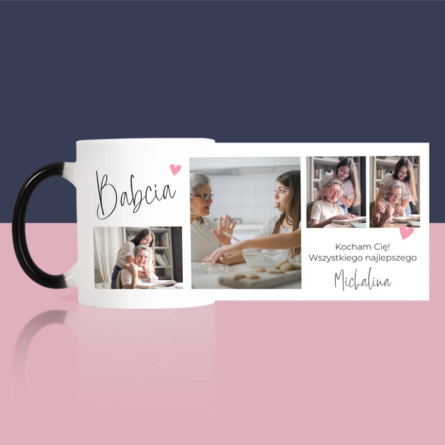 Fotokolaż: Babciu Kocham Cię - Kubek z Nadrukiem