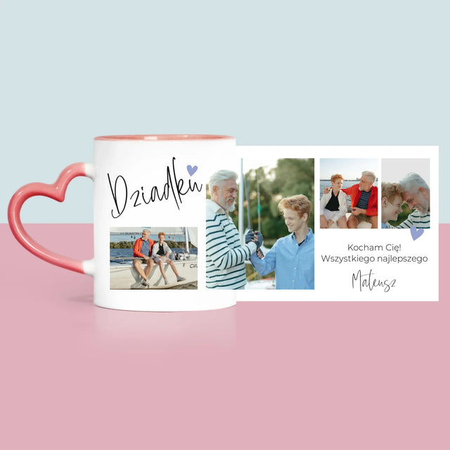 Fotokolaż: Dziadku Kocham Cię - Kubek z Nadrukiem