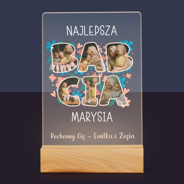 Słowo Ze Zdjęć: Najlepsza Babcia - Wydruk Na Szkle Akrylowym