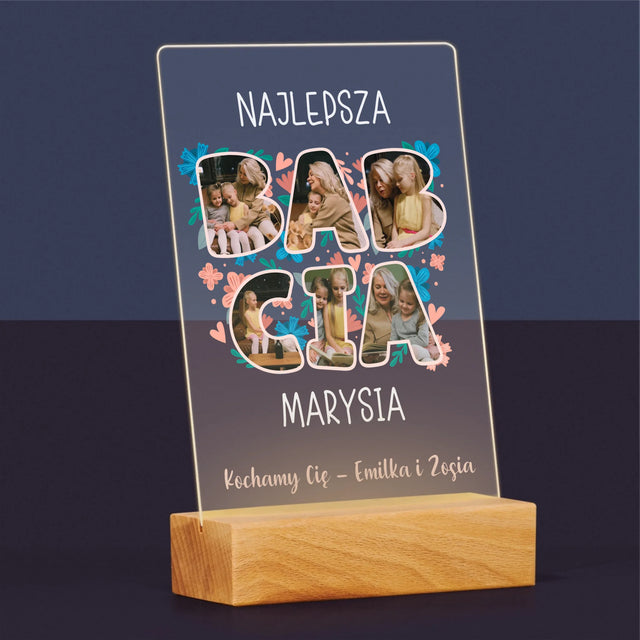 Słowo Ze Zdjęć: Najlepsza Babcia - Wydruk Na Szkle Akrylowym