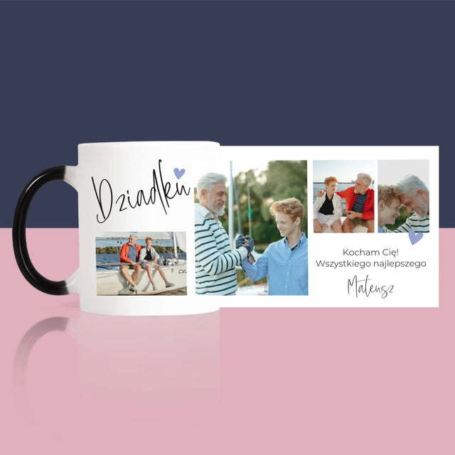 Fotokolaż: Dziadku Kocham Cię - Kubek z Nadrukiem
