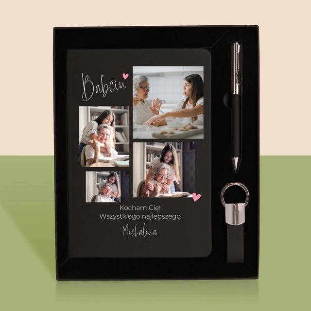 Fotokolaż: Babciu Kocham Cię - Zestaw z Notatnikiem
