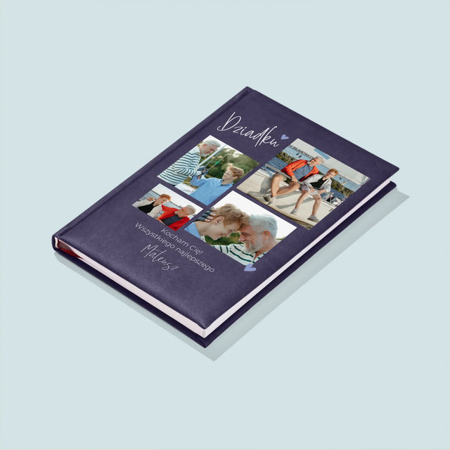 Fotokolaż: Dziadku Kocham Cię - Notes Książkowy z Nadrukiem