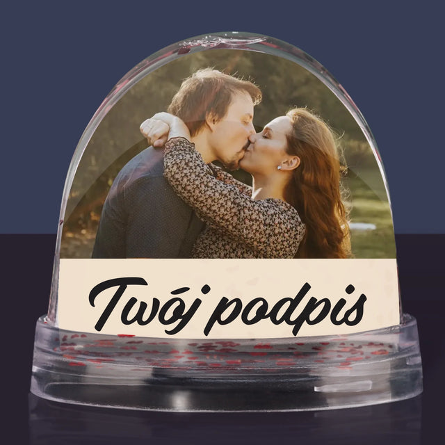 Zdjęcie i Podpis: Twoje Zdjęcie i Podpis - Kula Śnieżna