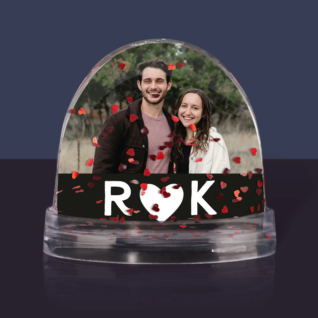Fotokolaż: Miłosne Monogramy Ze Zdjęciami - Kula Śnieżna
