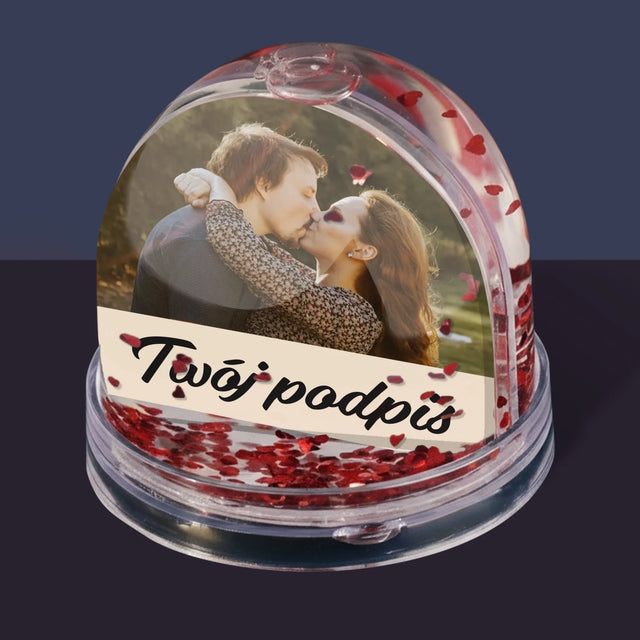 Zdjęcie i Podpis: Twoje Zdjęcie i Podpis - Kula Śnieżna