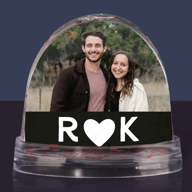 Fotokolaż: Miłosne Monogramy Ze Zdjęciami - Kula Śnieżna