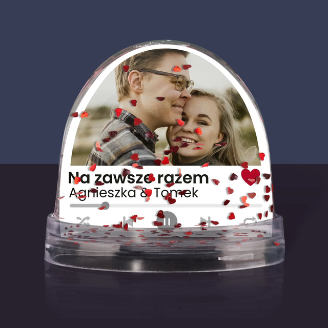 Zdjęcie i Podpis: Spotify z Twoim Zdjęciem - Kula Śnieżna