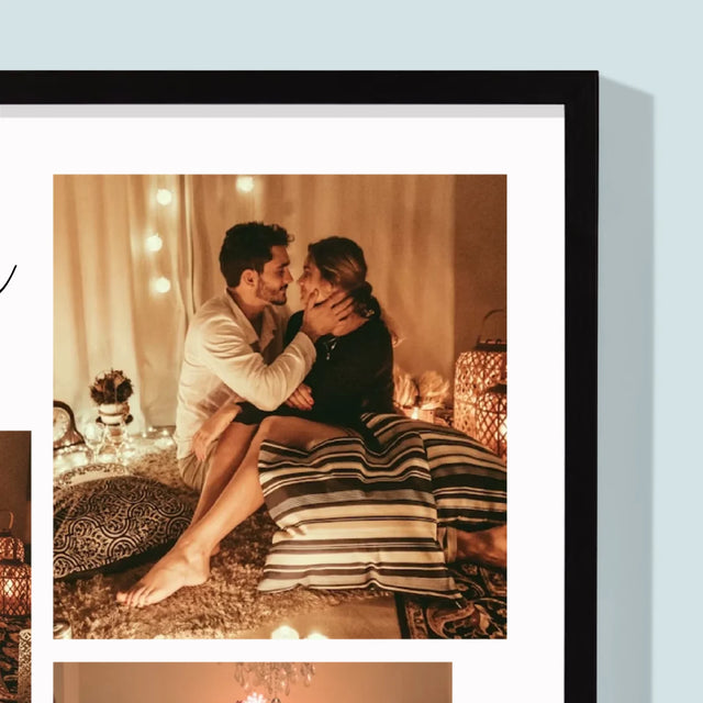 Fotokolaż: Kochanie Kocham Cię - Wydruk Obramowany