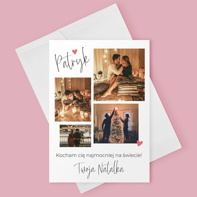 Fotokolaż: Kochanie Kocham Cię - Kartka z Życzeniami