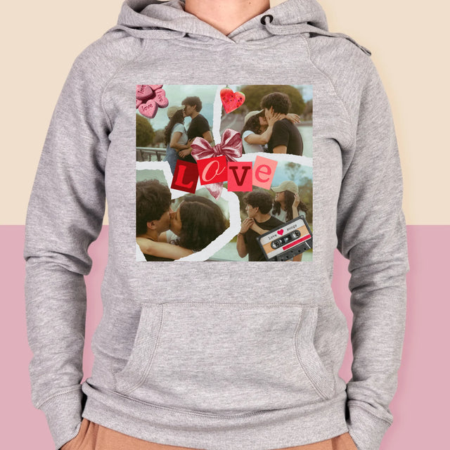 Fotokolaż: Love Retro - Bluza Damska z Kapturem