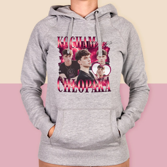 Twoja Postać: Bootleg Miłosny Dla Niej - Bluza Damska z Kapturem