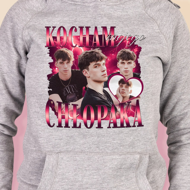 Twoja Postać: Bootleg Miłosny Dla Niej - Bluza Damska z Kapturem