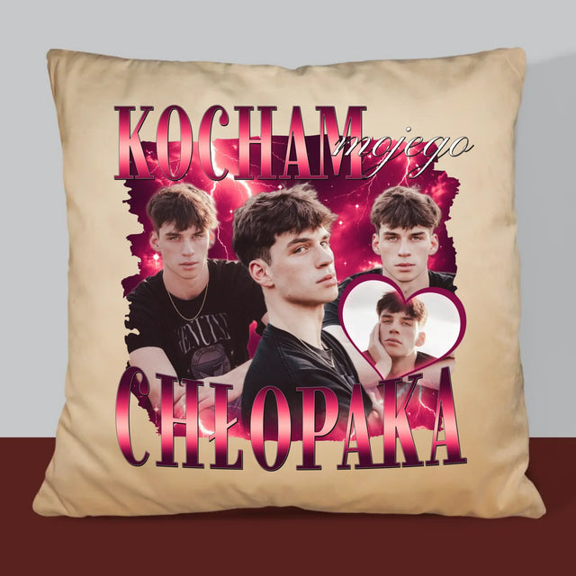 Twoja Postać: Bootleg Miłosny Dla Niej - Poduszka z Nadrukiem