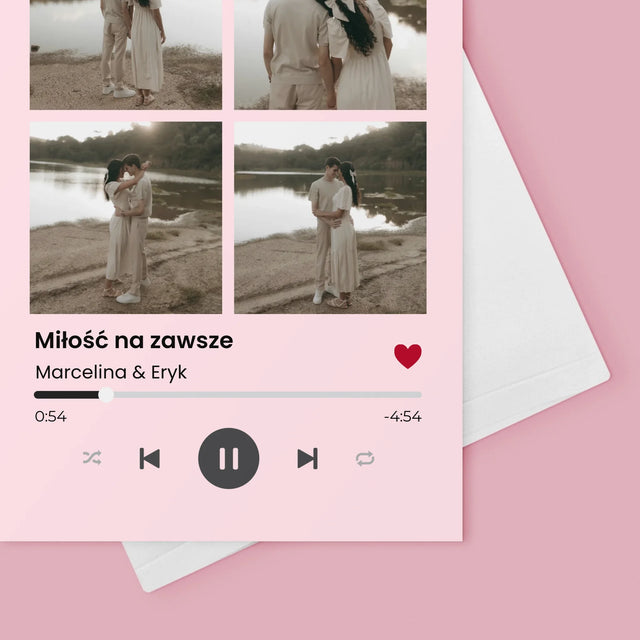 Fotokolaż: Spotify 4 Zdjęcia - Kartka z Życzeniami