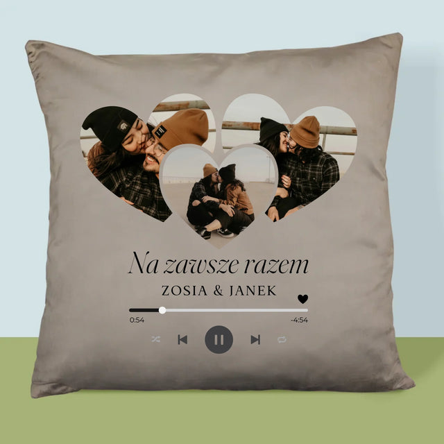 Fotokolaż: Spotify Serca - Poduszka z Nadrukiem