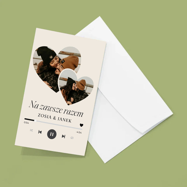 Fotokolaż: Spotify Serca - Duża Harmonijka Ze Zdjęć