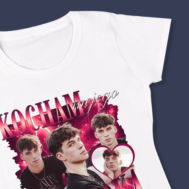 Twoja Postać: Bootleg Miłosny Dla Niej - Koszulka Damska z Nadrukiem