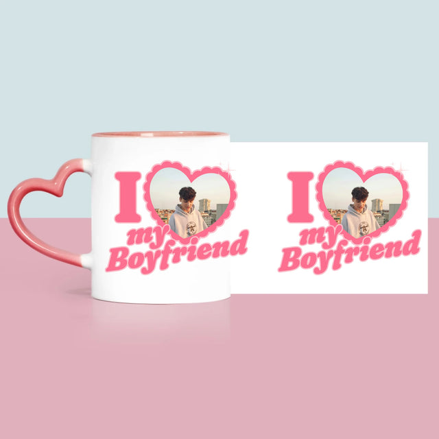 Zdjęcie i Podpis: i Love My Boyfriend - Kubek z Nadrukiem