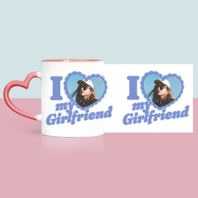 Zdjęcie i Podpis: i Love My Girlfriend - Kubek z Nadrukiem