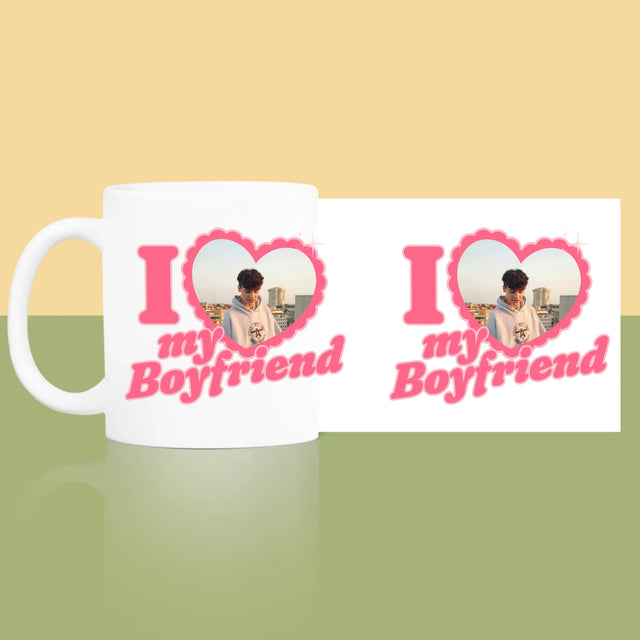 Zdjęcie i Podpis: i Love My Boyfriend - Kubek z Nadrukiem