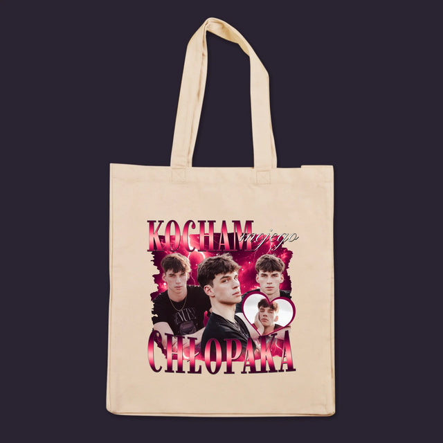 Twoja Postać: Bootleg Miłosny Dla Niej - Torba Płócienna z Nadrukiem