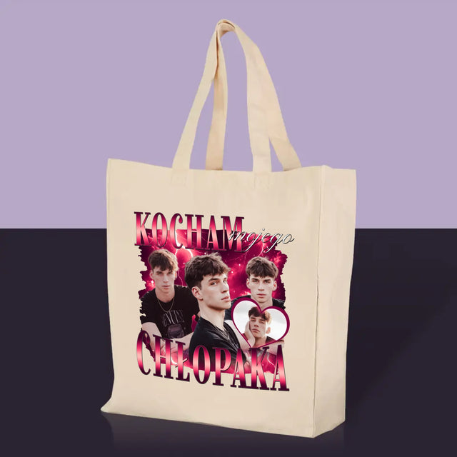 Twoja Postać: Bootleg Miłosny Dla Niej - Torba Płócienna z Nadrukiem