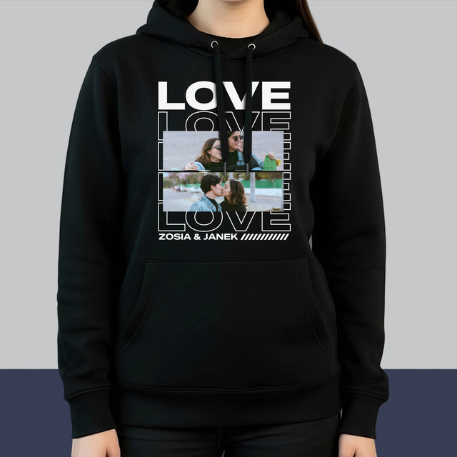 Fotokolaż: Z Napisem Love - Bluzy Dla Par