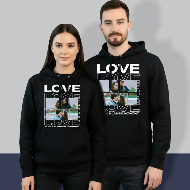 Fotokolaż: Z Napisem Love - Bluzy Dla Par